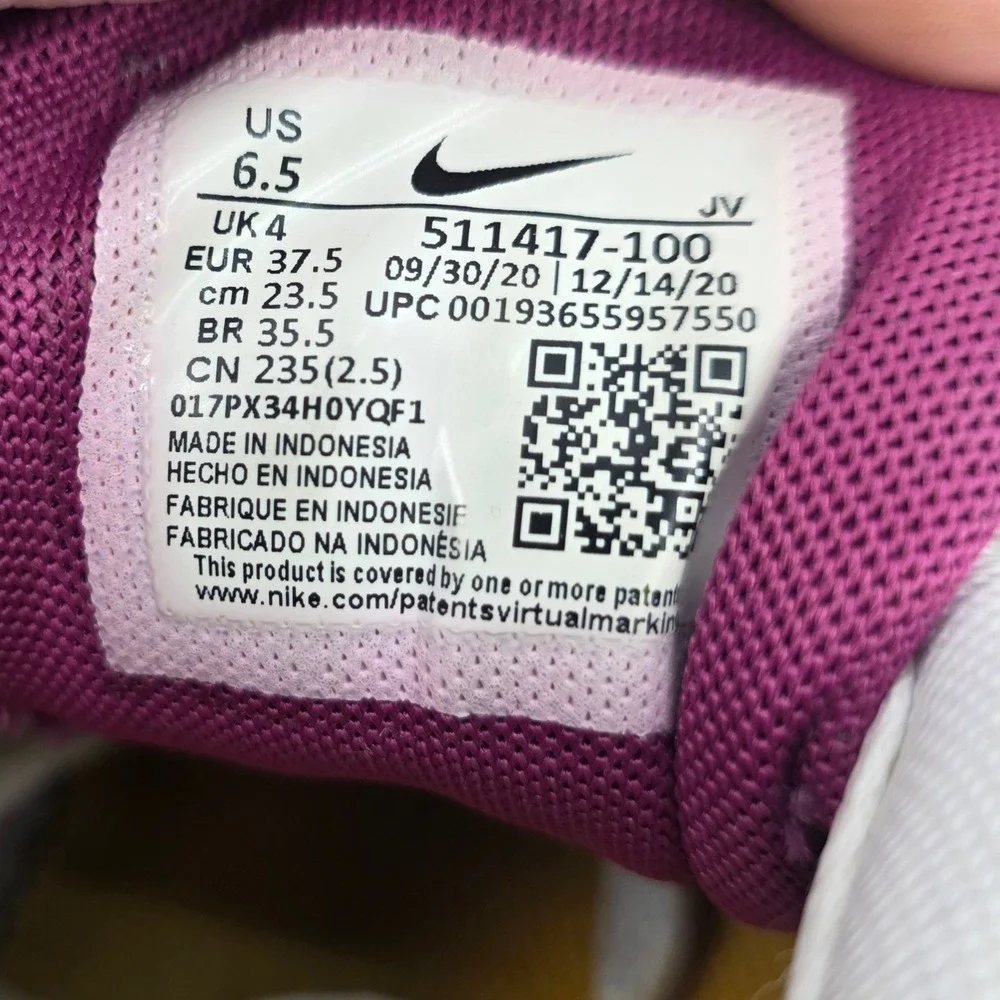 NIKE AIR MAX CORRELATE WOMENS SIZE 6.5 WHITE MAROON YELLOW SNEAKERS SHOE COMFORT - Picture 13 of 13